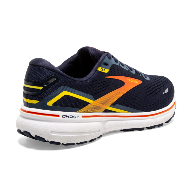 Brooks Ghost 15 peacoat/red/yellow