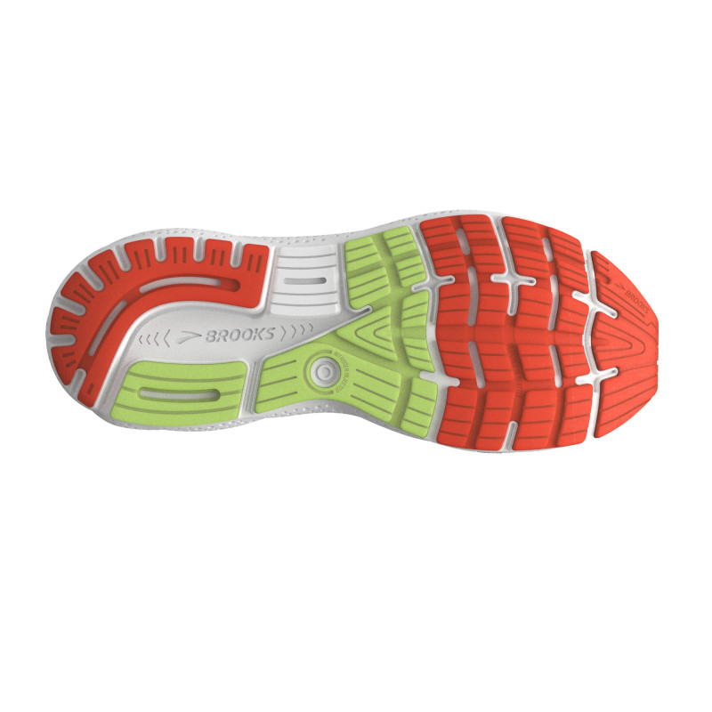 Brooks ghost 16 black/mandarin red/green