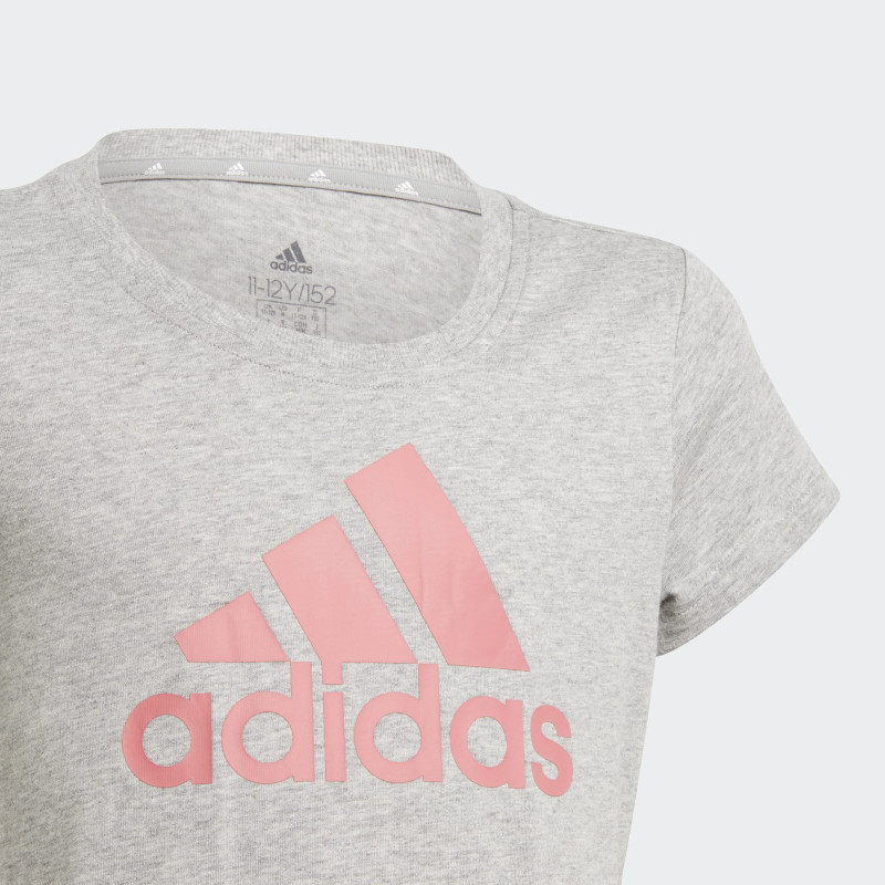 Adidas G BL T Camiseta Corta Gris/Rosa JR.