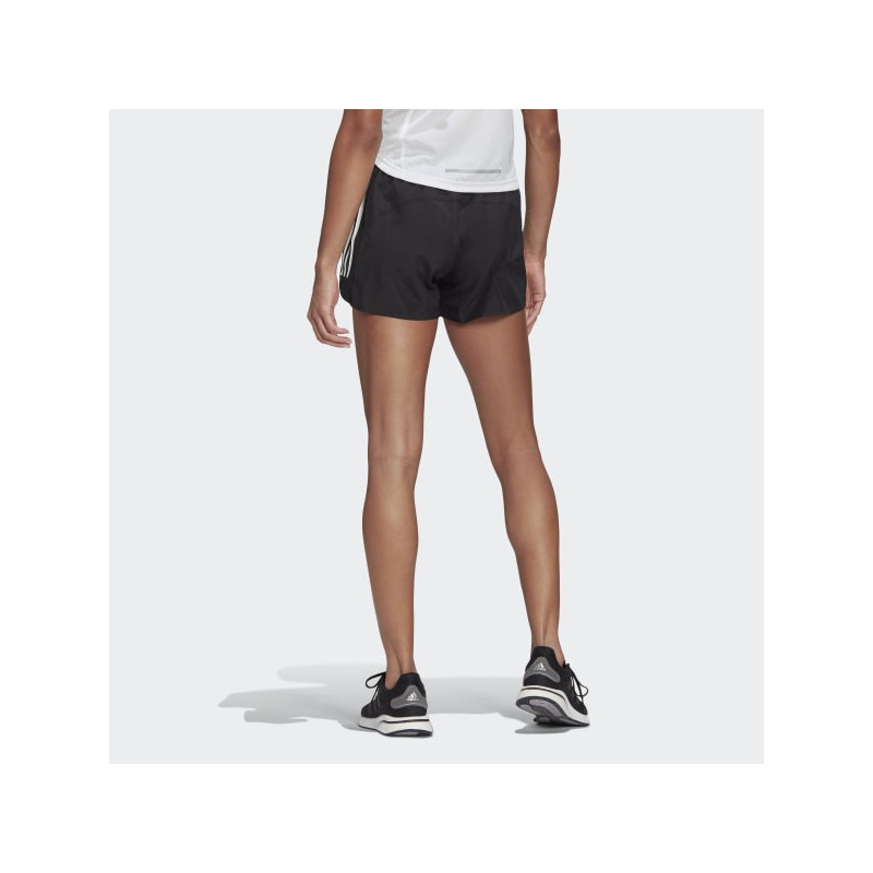 Adidas Pantalon Running 4" Negro-Blanco W