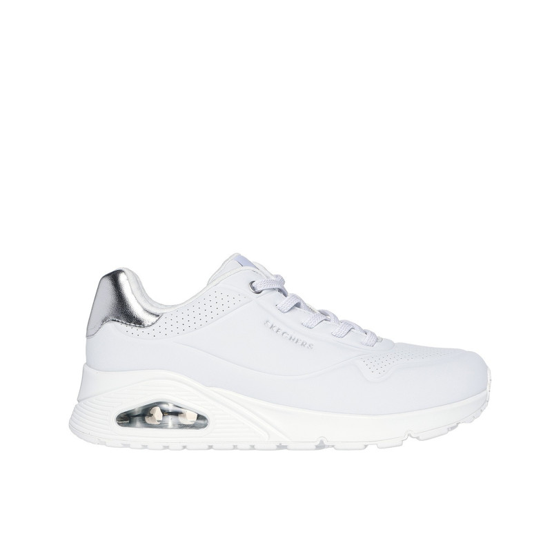 Skechers uno shimmer away white/silver