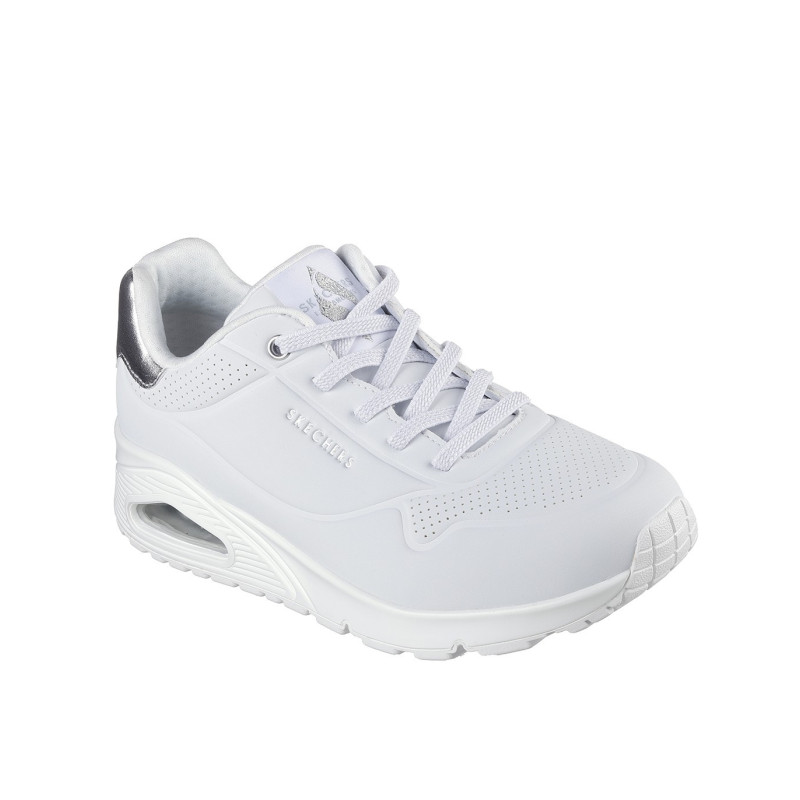 Skechers uno shimmer away white/silver