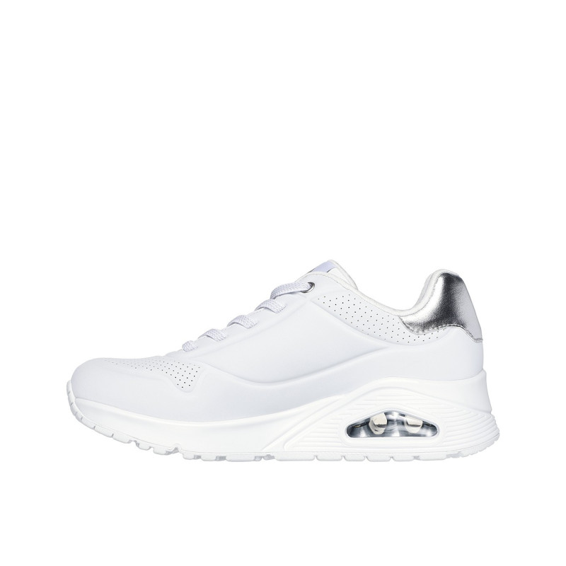 Skechers uno shimmer away white/silver