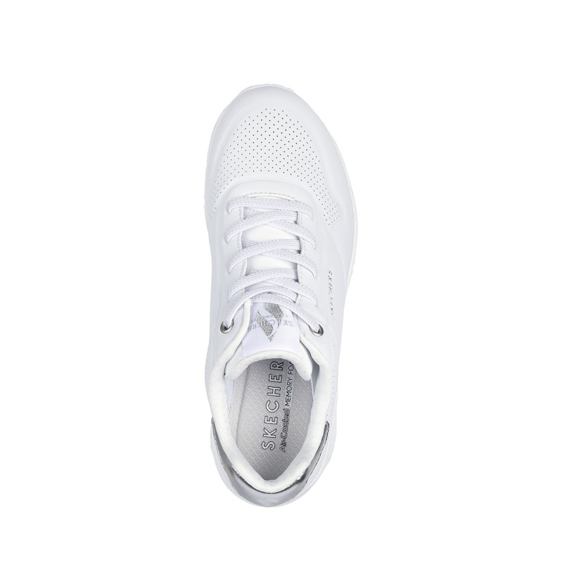 Skechers uno shimmer away white/silver