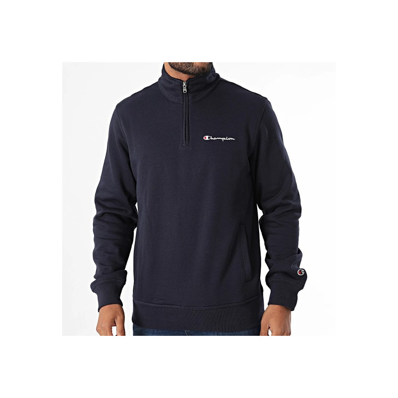 Champion men half-zip sweatshirt navy