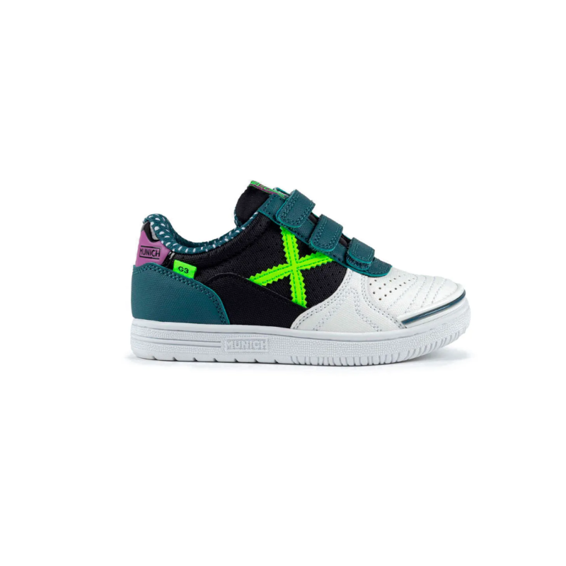 Munich G-3 kid vco. 434 black/white/green