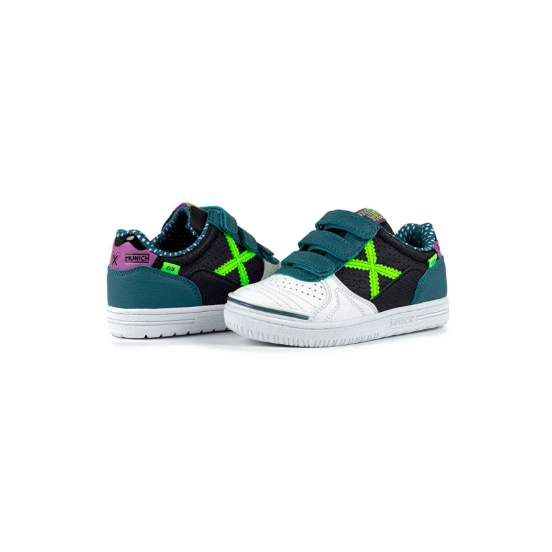 Munich G-3 kid vco. 434 black/white/green