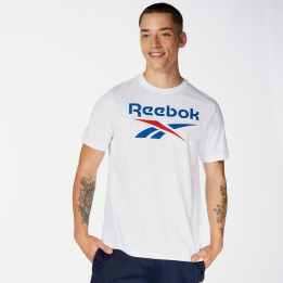 Reebok identity big logo  tee white/blue