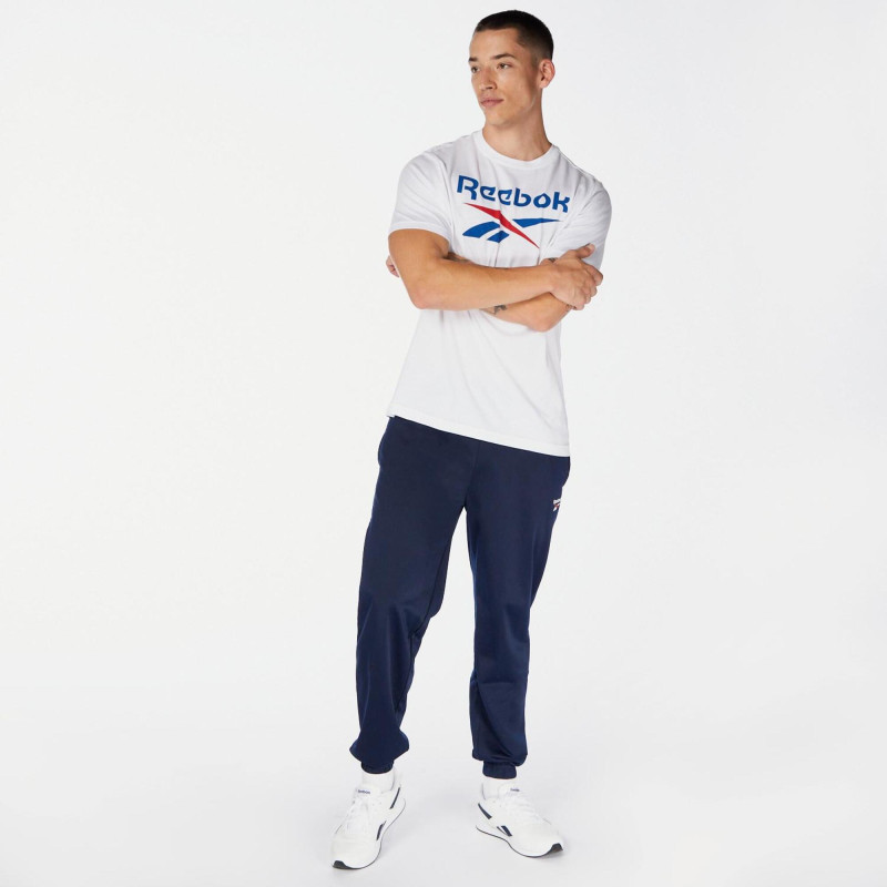 Reebok identity big logo  tee white/blue