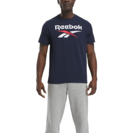 Reebok identity big logo  tee navy/white