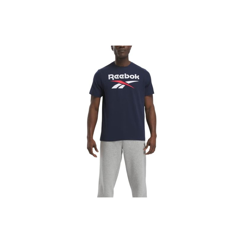 Reebok identity big logo  tee navy/white