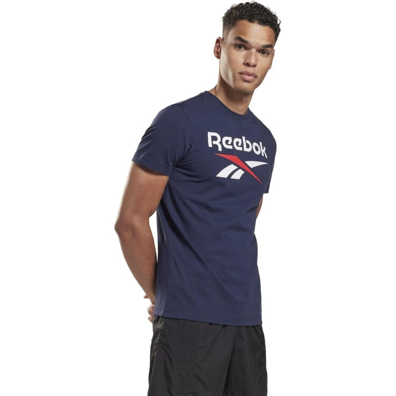 Reebok identity big logo  tee navy/white