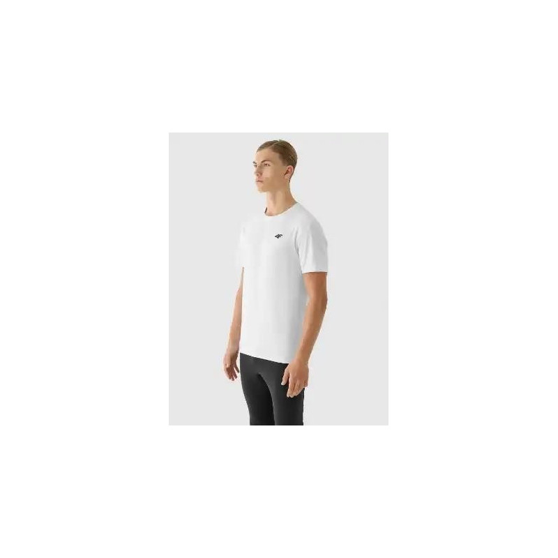 4F tshirt regular fit hip length white