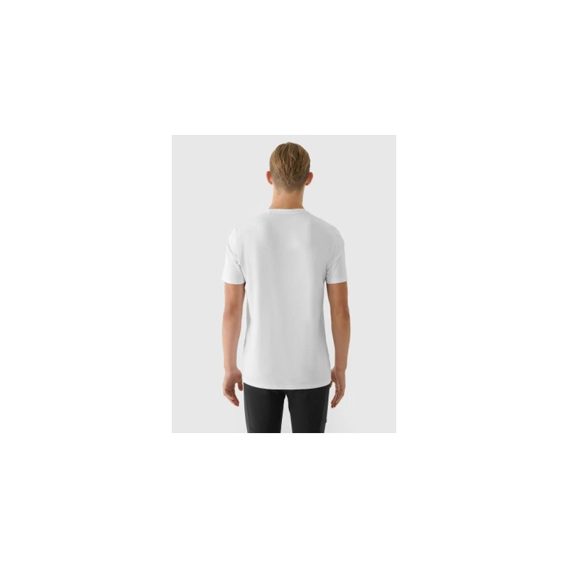 4F tshirt regular fit hip length white