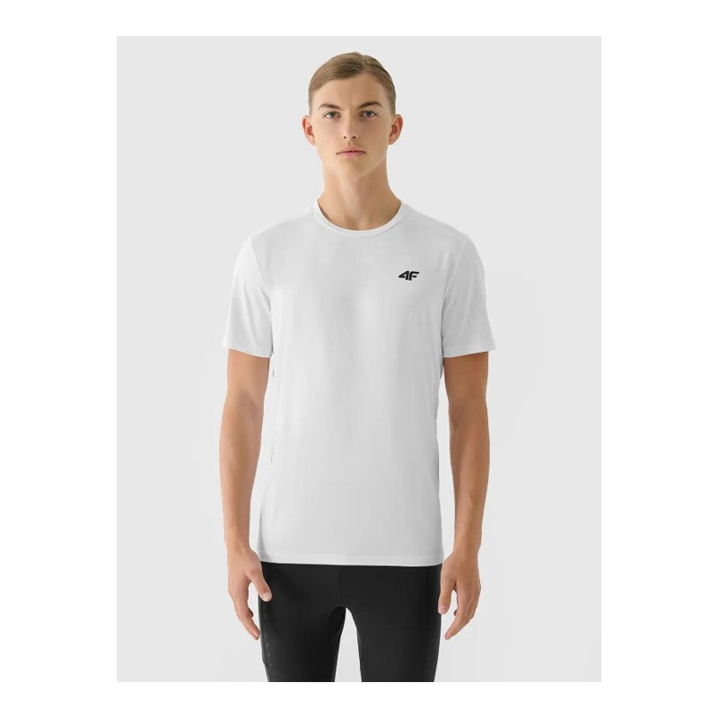 4F tshirt regular fit hip length white