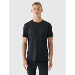 4F tshirt regular fit hip length Deep black