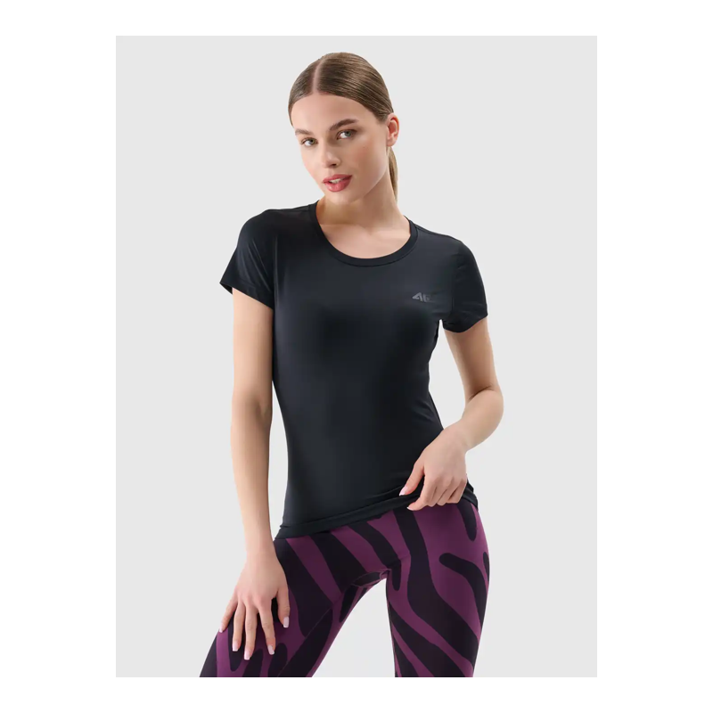 4F tshirt wmns hip lengthdeep black