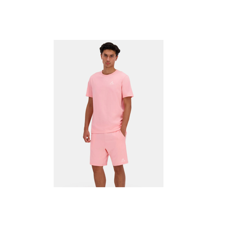 Le coq sportif monochrome tee ss Nº3 pink icing