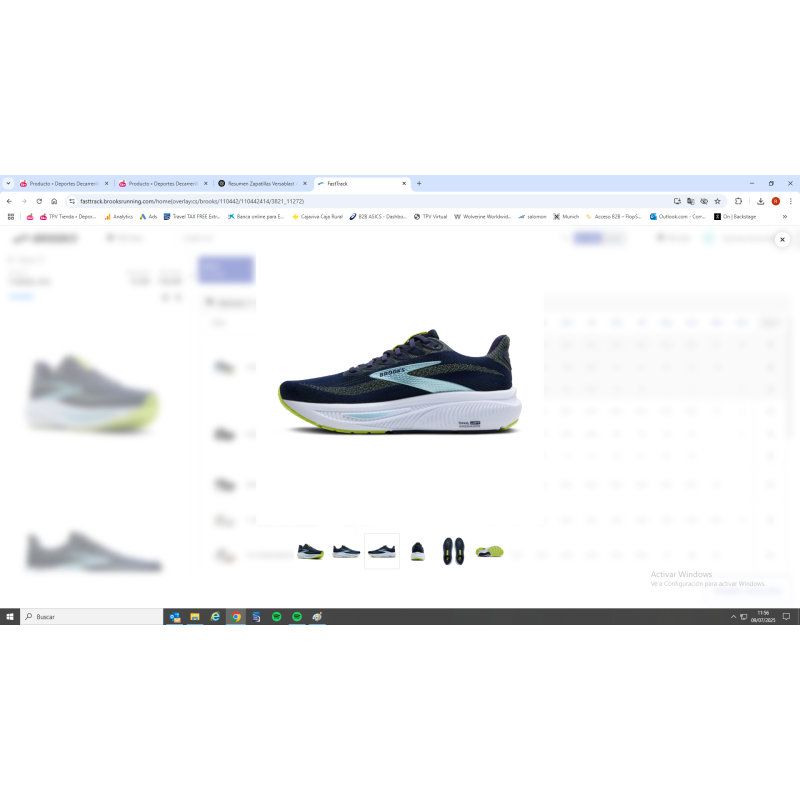 Brooks ghost 17 peacoat/lime/blue