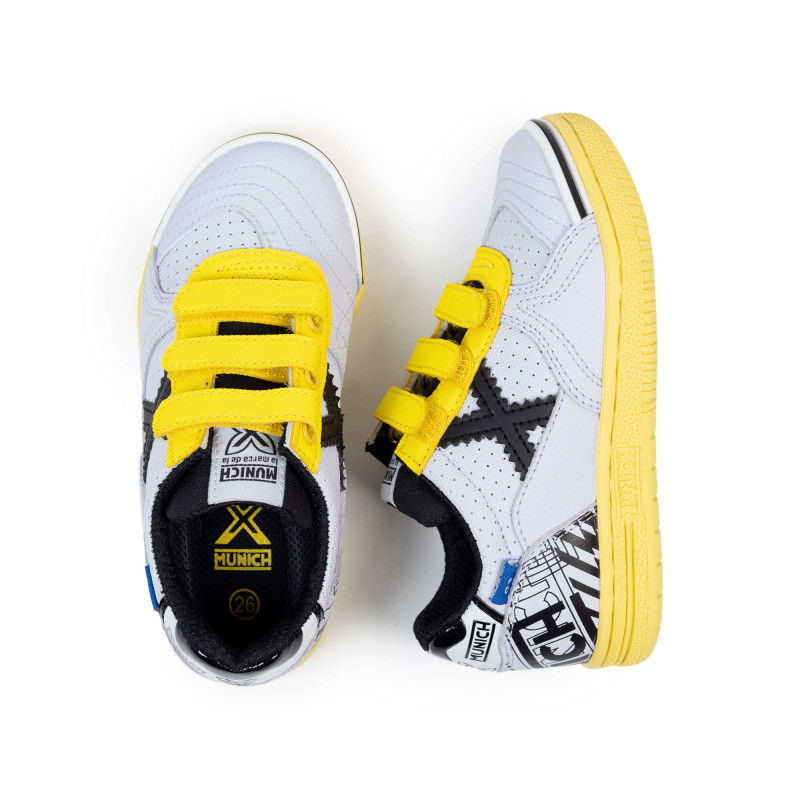 Munich G-3 kid vco. 448 grey/yellow/black graff