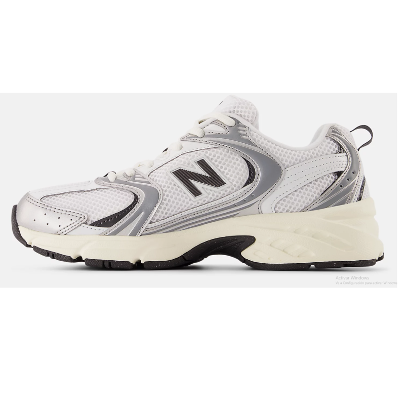New balance 530 silver metallic/black cement