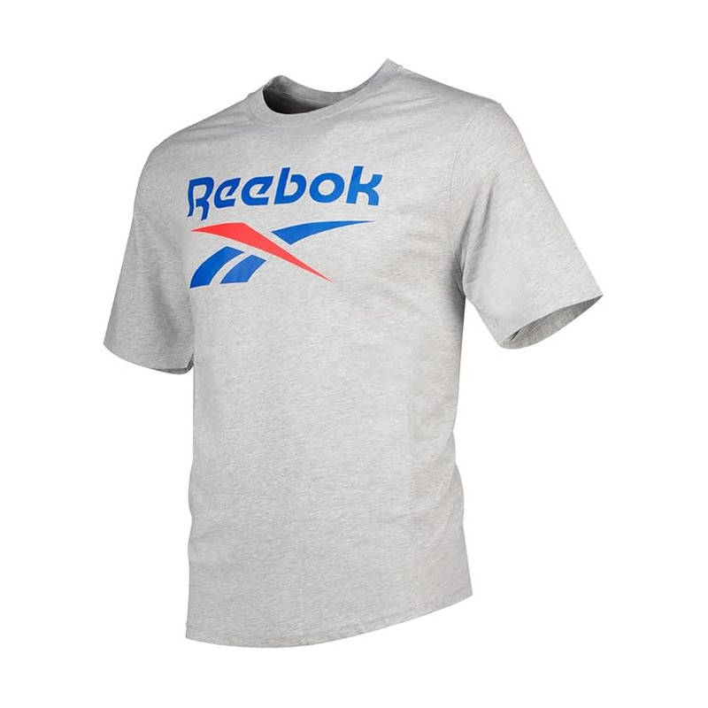 Reebok Bruno big logo crew neck tee light grey/marl