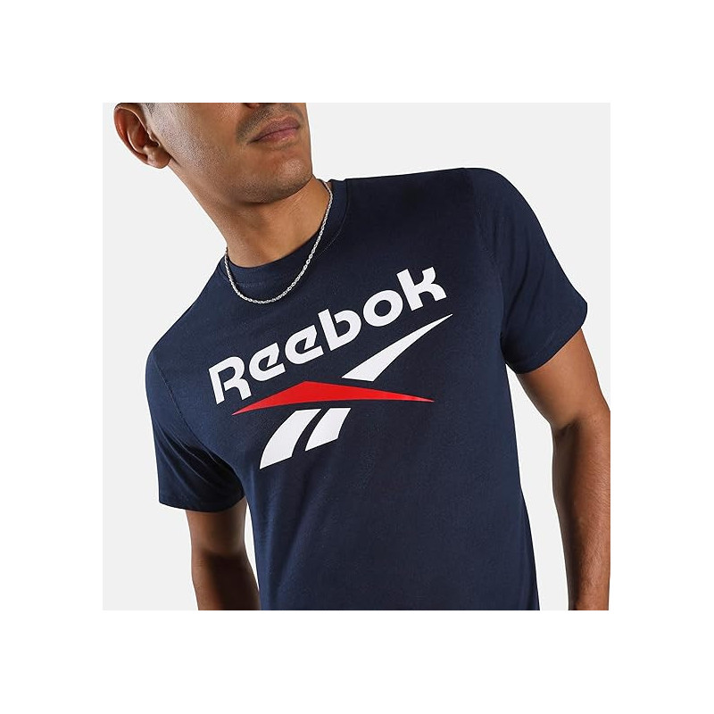 Reebok Bruno big logo crew neck tee Vector navy