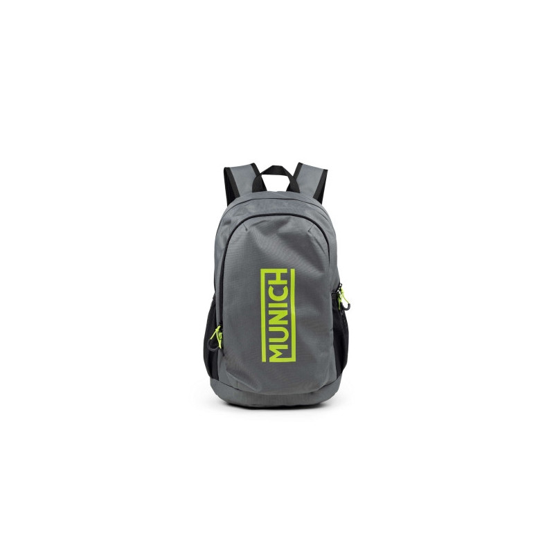 Munich gym sport recycled backpack slim Grey