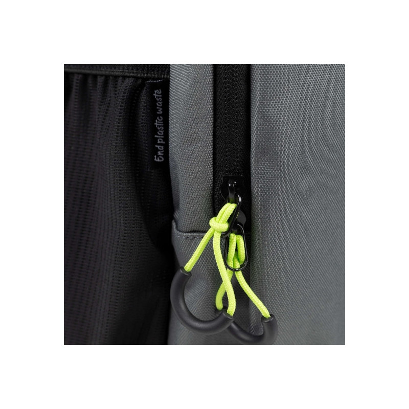 Munich gym sport recycled backpack slim Grey
