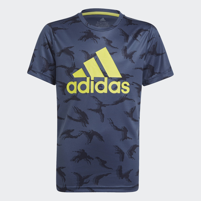 Adidas B Camo T shirt Azul camuflaje/Amarillo