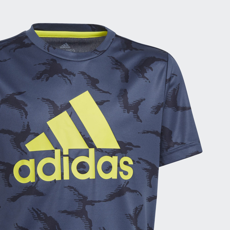 Adidas B Camo T shirt Azul camuflaje/Amarillo