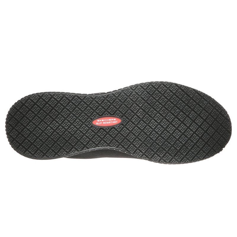 Zapatillas skechers negras para trabajo con suela antideslizante