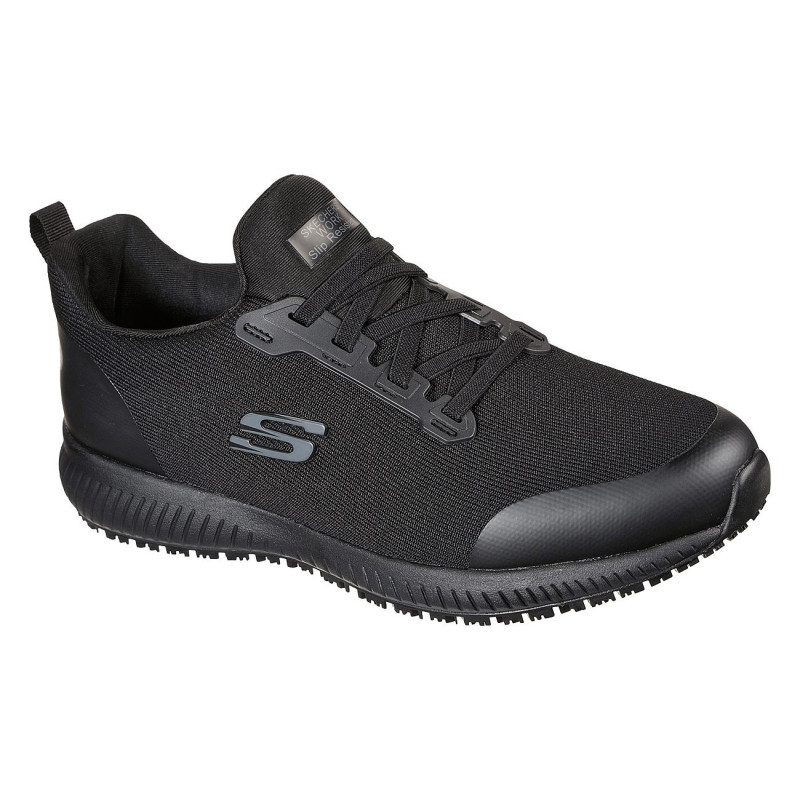 Zapatillas skechers negras para trabajo con suela antideslizante