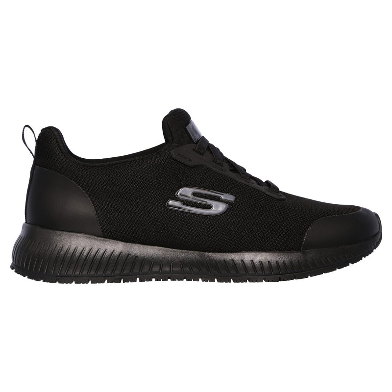 skechers mujer trabajo negra elástico suela antideslizante