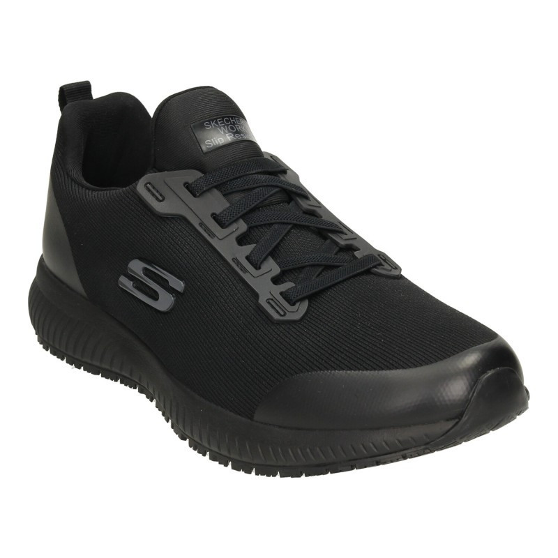 skechers mujer trabajo negra elástico suela antideslizante