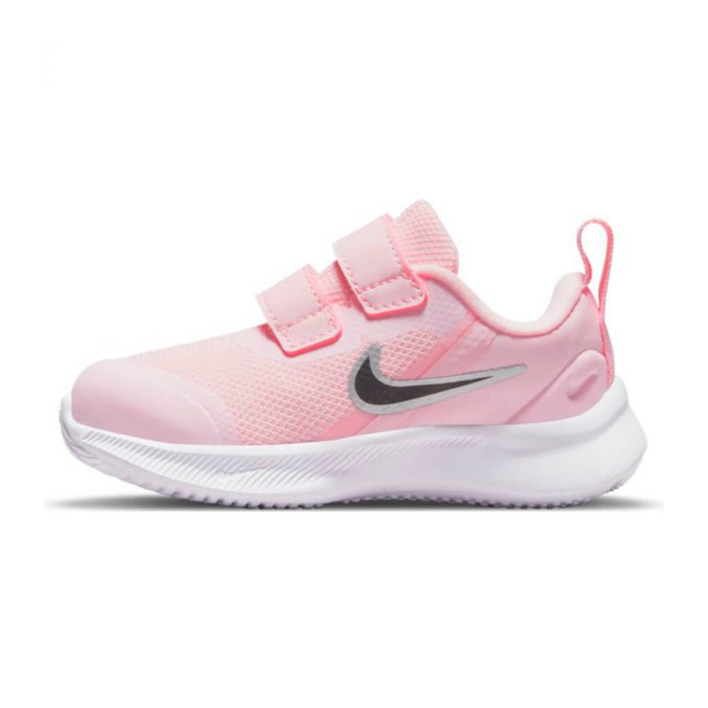 Nike star runner rosa con velcro en tallas 20 al 27