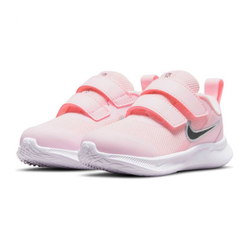 Nike star runner rosa con velcro en tallas 20 al 27