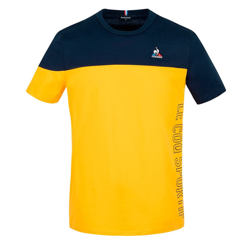 Le coq sportif Saison 2 tee ss Nº1 bleu nuit/lemon