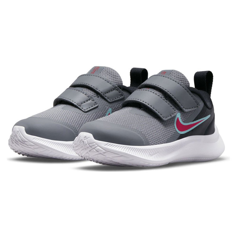 Nike star runner 3 (tdv)smoke grey/siren-red black