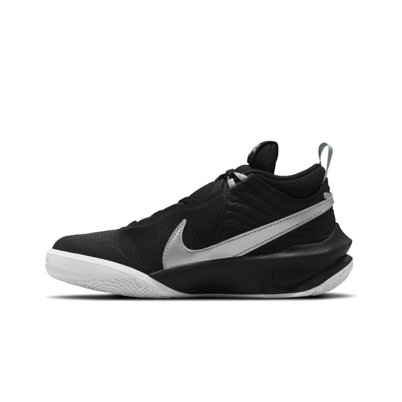 Nike team hustle D 10 (gs) Black/metallic silver volt