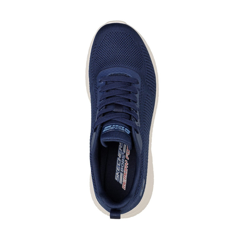 zapatilla skechers bobs squad navy con memory foam