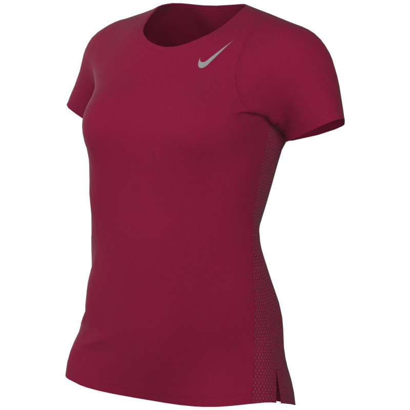 Nike dri-fit race wmns short sleeve burdeos