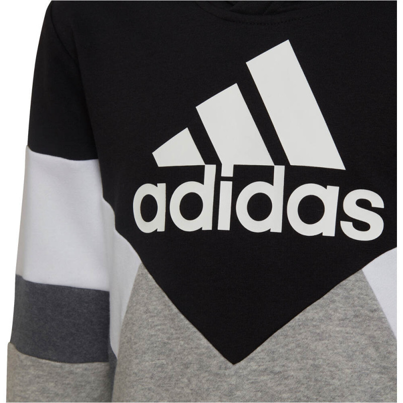 Adidas B cb fl hoddy grey/white/black