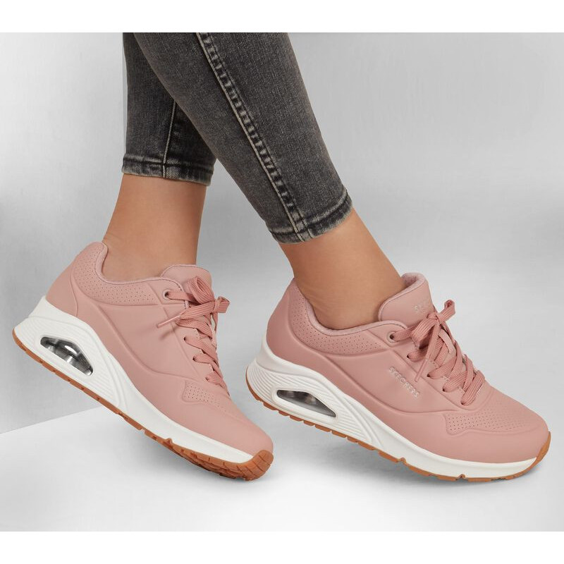 Skechers Uno rosa de mujer con memory foam y cámara de aire