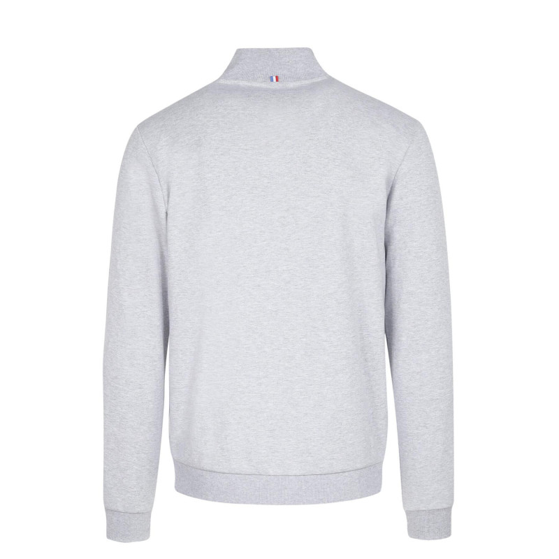 Le coq sportif Ess fz sweat N3 M gris chiné clair