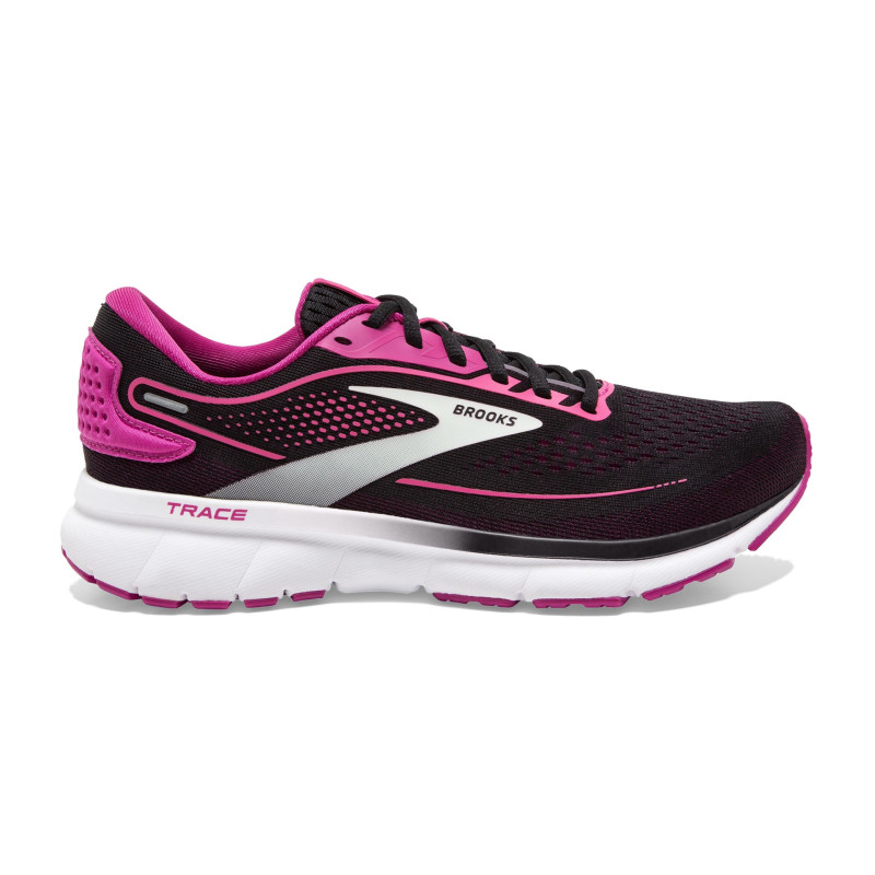 Brooks trace 2 black/festival fuchsia/pink flambe