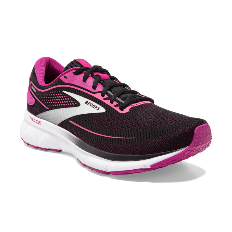 Brooks trace 2 black/festival fuchsia/pink flambe