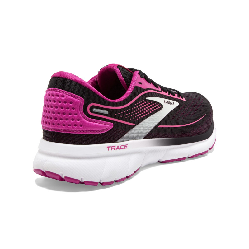 Brooks trace 2 black/festival fuchsia/pink flambe