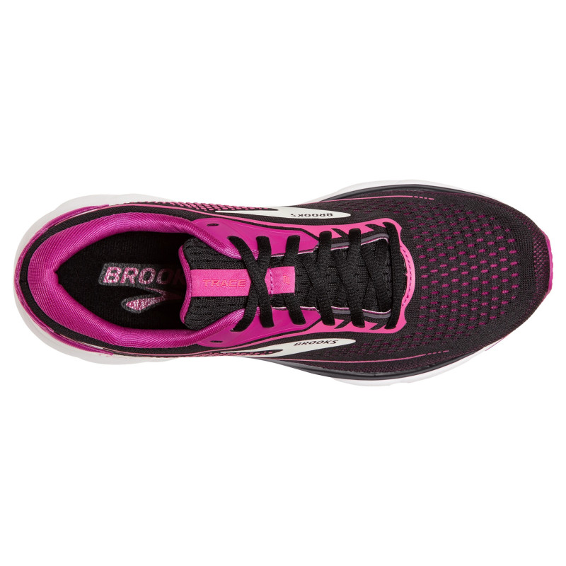 Brooks trace 2 black/festival fuchsia/pink flambe