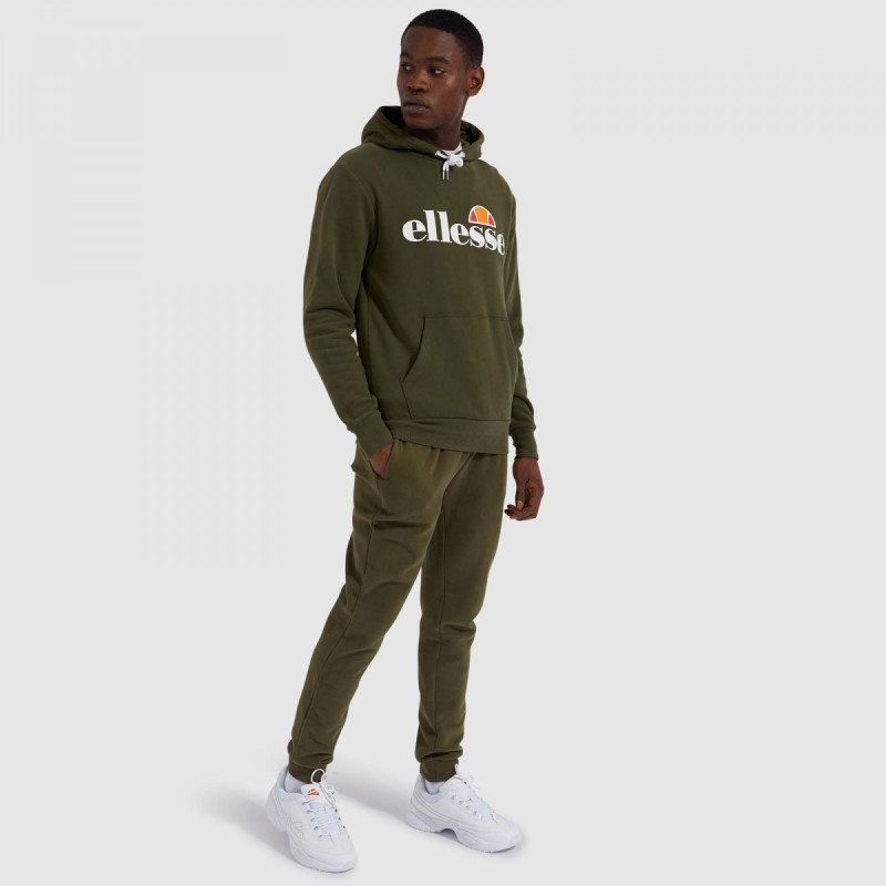sudadera con capucha ellesse en color verde kakhi